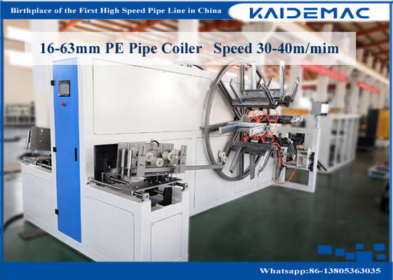 PLC 40m/Min 63mm HDPE Plastic Pijpcoiler Machine